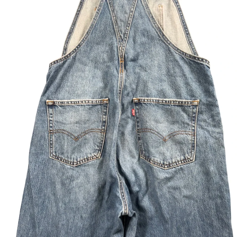 Levi's Premium Denim Overalls Womens Medium Blue Casual Workwear Dungarees - Picture 9 of 11